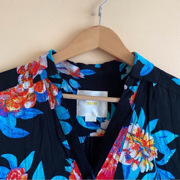 Anthropologie Maeve Woman Size 12 Woodland Walk Button Front Floral Blouse - Picture 5 of 12